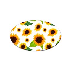 Sunflower Flower Seamless Sticker Oval (10 Pack) by Amaryn4rt