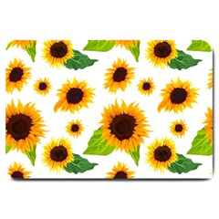 Sunflower Flower Seamless Large Doormat by Amaryn4rt