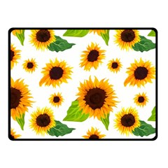 Sunflower Flower Seamless Fleece Blanket (small) by Amaryn4rt