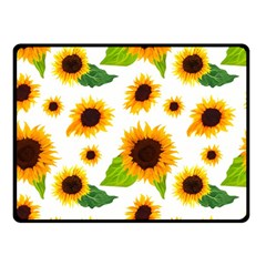 Sunflower Flower Seamless Two Sides Fleece Blanket (small) by Amaryn4rt