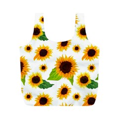 Sunflower Flower Seamless Full Print Recycle Bag (m) by Amaryn4rt