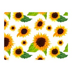 Sunflower Flower Seamless Two Sides Premium Plush Fleece Blanket (mini) by Amaryn4rt