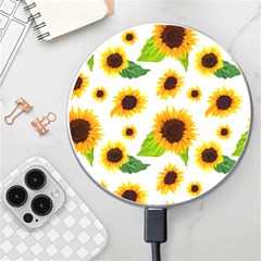 Sunflower Flower Seamless Wireless Fast Charger(white) by Amaryn4rt