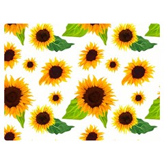 Sunflower Flower Seamless Two Sides Premium Plush Fleece Blanket (extra Small) by Amaryn4rt