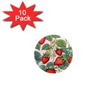 Strawberry Fruit 1  Mini Magnet (10 pack)  Front