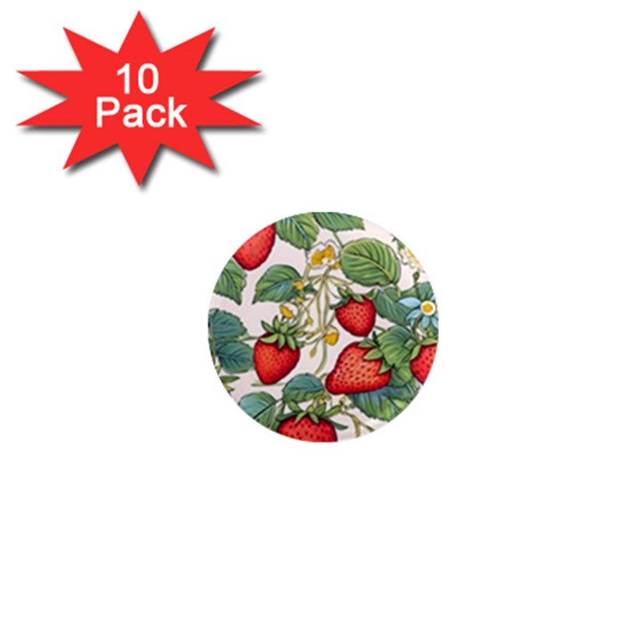 Strawberry Fruit 1  Mini Magnet (10 pack) 