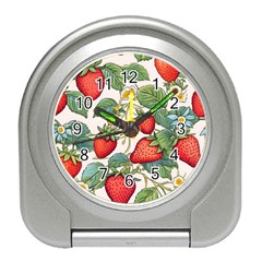 Strawberry Fruit Travel Alarm Clock by Amaryn4rt