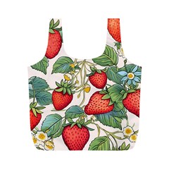 Strawberry Fruit Full Print Recycle Bag (m) by Amaryn4rt