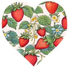 Strawberry Fruit Wooden Puzzle Heart by Amaryn4rt