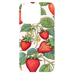 Strawberry Fruit Iphone 14 Pro Black Uv Print Case