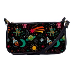 Seamless Pattern Space Shoulder Clutch Bag by Amaryn4rt