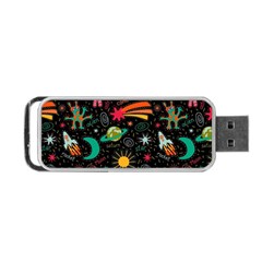 Seamless Pattern Space Portable Usb Flash (one Side) by Amaryn4rt