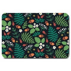 Pattern Forest Leaf Fruits Flowers Motif Large Doormat by Amaryn4rt