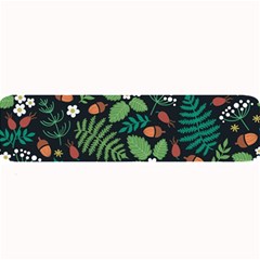 Pattern Forest Leaf Fruits Flowers Motif Large Bar Mat by Amaryn4rt