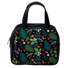 Pattern Forest Leaf Fruits Flowers Motif Classic Handbag (one Side) by Amaryn4rt