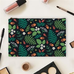 Pattern Forest Leaf Fruits Flowers Motif Cosmetic Bag (large) by Amaryn4rt