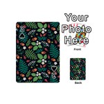 Pattern Forest Leaf Fruits Flowers Motif Playing Cards 54 Designs (Mini) Front - Spade3