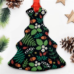 Pattern Forest Leaf Fruits Flowers Motif Ornament (christmas Tree) 