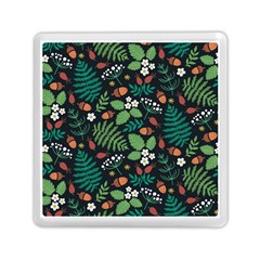 Pattern Forest Leaf Fruits Flowers Motif Memory Card Reader (square) by Amaryn4rt