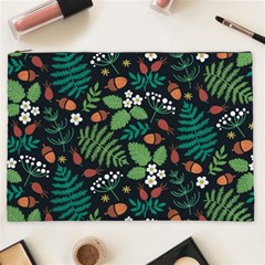 Pattern Forest Leaf Fruits Flowers Motif Cosmetic Bag (xxl) by Amaryn4rt