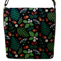 Pattern Forest Leaf Fruits Flowers Motif Flap Closure Messenger Bag (s) by Amaryn4rt