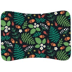 Pattern Forest Leaf Fruits Flowers Motif Velour Seat Head Rest Cushion by Amaryn4rt