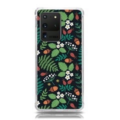 Pattern Forest Leaf Fruits Flowers Motif Samsung Galaxy S20 Ultra 6 9 Inch Tpu Uv Case by Amaryn4rt