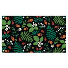 Pattern Forest Leaf Fruits Flowers Motif Banner And Sign 7  X 4 