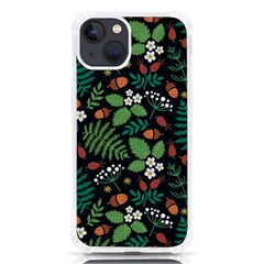 Pattern Forest Leaf Fruits Flowers Motif Iphone 13 Tpu Uv Print Case by Amaryn4rt