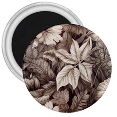 Plant Leaves Pattern 3  Magnets by Amaryn4rt