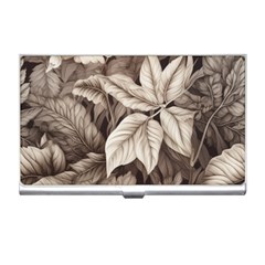 Plant Leaves Pattern Business Card Holder by Amaryn4rt