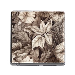 Plant Leaves Pattern Memory Card Reader (square 5 Slot) by Amaryn4rt