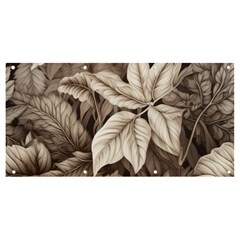 Plant Leaves Pattern Banner And Sign 8  X 4  by Amaryn4rt