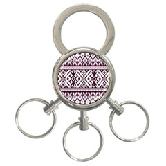 Illustration Ukrainian Folk Seamless Pattern Ornament 3-ring Key Chain by pakminggu