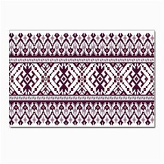 Illustration Ukrainian Folk Seamless Pattern Ornament Postcard 4 x 6  (pkg Of 10) by pakminggu