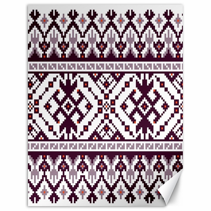 Illustration Ukrainian Folk Seamless Pattern Ornament Canvas 18  x 24 