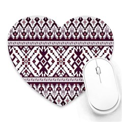 Illustration Ukrainian Folk Seamless Pattern Ornament Heart Mousepad by pakminggu