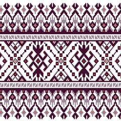 Illustration Ukrainian Folk Seamless Pattern Ornament Play Mat (square) by pakminggu