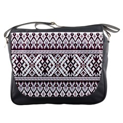 Illustration Ukrainian Folk Seamless Pattern Ornament Messenger Bag by pakminggu