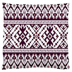 Illustration Ukrainian Folk Seamless Pattern Ornament Large Cushion Case (one Side) by pakminggu