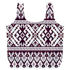 Illustration Ukrainian Folk Seamless Pattern Ornament Full Print Recycle Bag (xl) by pakminggu