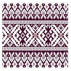 Illustration Ukrainian Folk Seamless Pattern Ornament Square Satin Scarf (36  X 36 ) by pakminggu