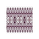 Illustration Ukrainian Folk Seamless Pattern Ornament Satin Bandana Scarf 22  x 22  Front