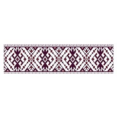 Illustration Ukrainian Folk Seamless Pattern Ornament Oblong Satin Scarf (16  X 60 ) by pakminggu