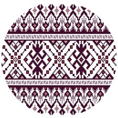 Illustration Ukrainian Folk Seamless Pattern Ornament Wooden Puzzle Round by pakminggu