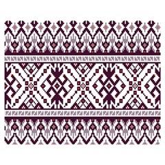 Illustration Ukrainian Folk Seamless Pattern Ornament Premium Plush Fleece Blanket (medium) by pakminggu