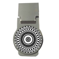 Circular Concentric Radial Symmetry Abstract Money Clips (round)  by pakminggu