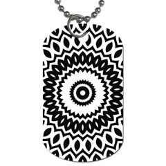 Circular Concentric Radial Symmetry Abstract Dog Tag (one Side) by pakminggu