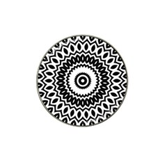 Circular Concentric Radial Symmetry Abstract Hat Clip Ball Marker by pakminggu