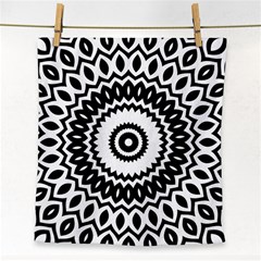 Circular Concentric Radial Symmetry Abstract Face Towel by pakminggu